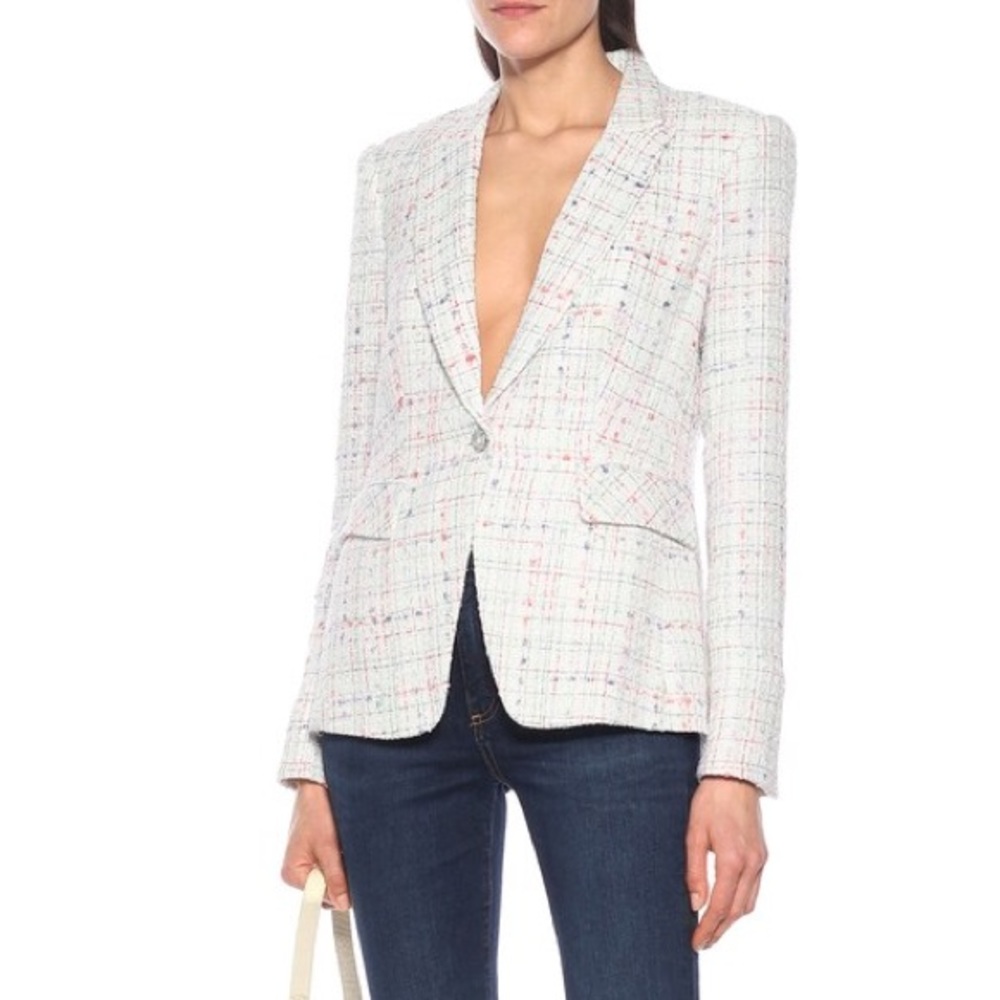 NEW Veronica Beard Cutaway Tweed single button blazer jacket women’s 8